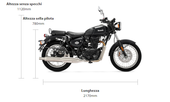 Moto Benelli Imperiale 400 dati tecnici